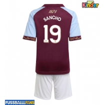 Aston Villa Jadon Sancho #19 Heimtrikotsatz Kinder 2025-26 Kurzarm (+ Kurze Hosen)